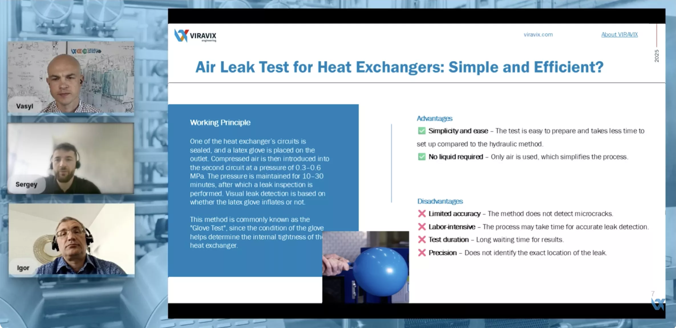 Air Leak Test for Heat Exchangers