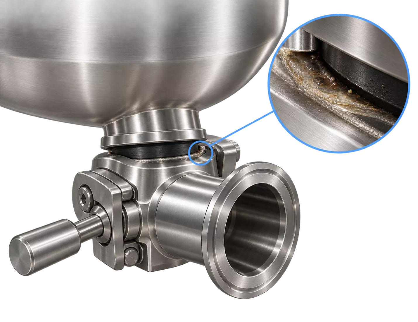 Hard-to-clean contamination reservoirs
