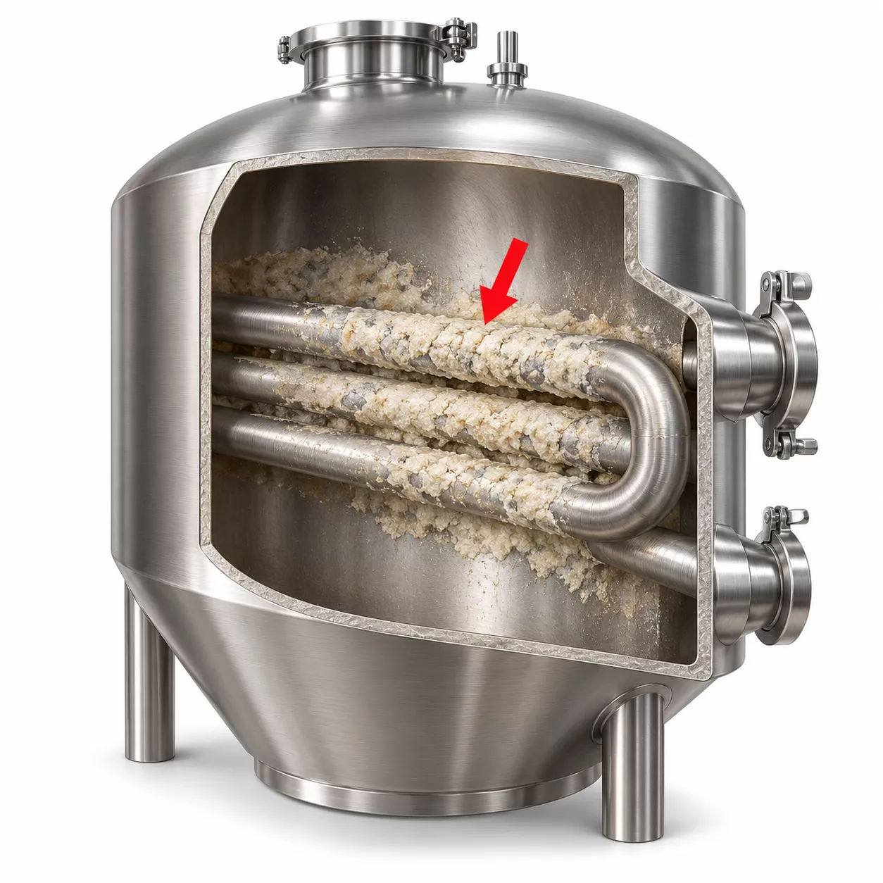 Beerstone Scale Inside Brewery Vessel