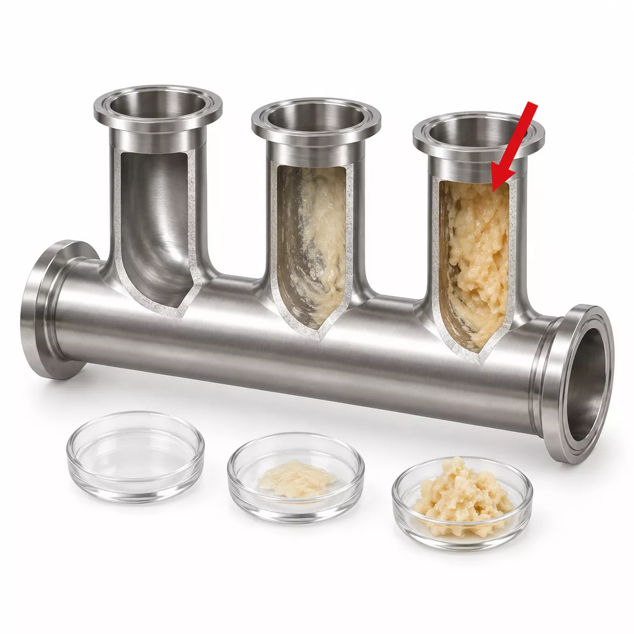 Cleaning variability in a sanitary manifold