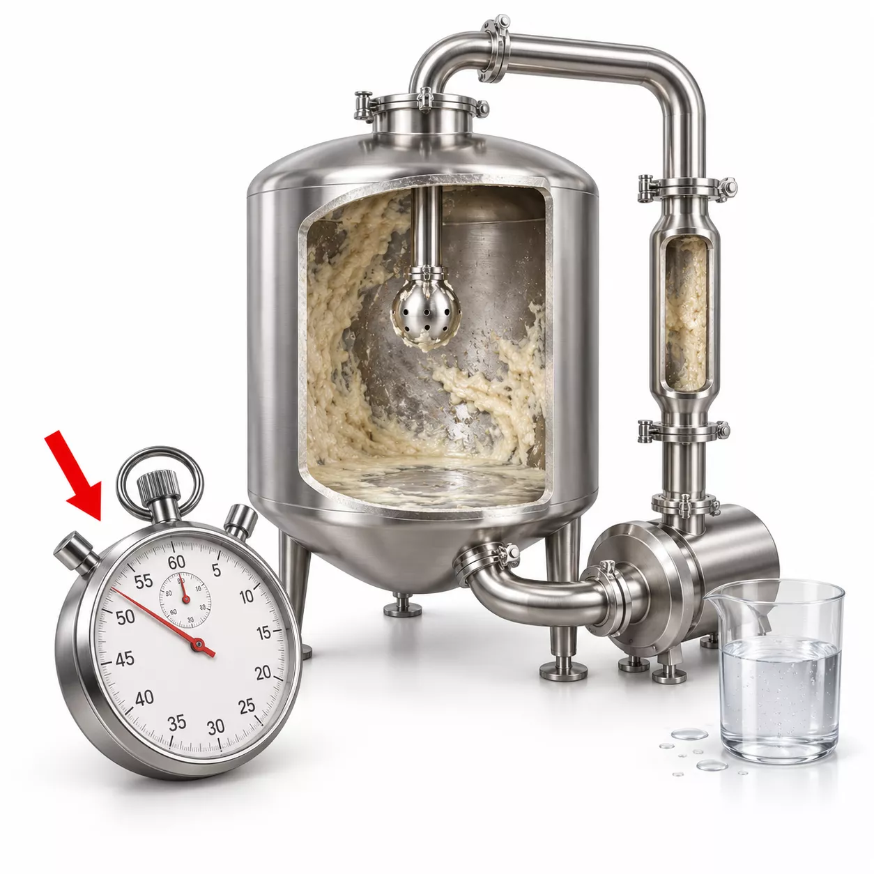 Long CIP cycle, excessive water use